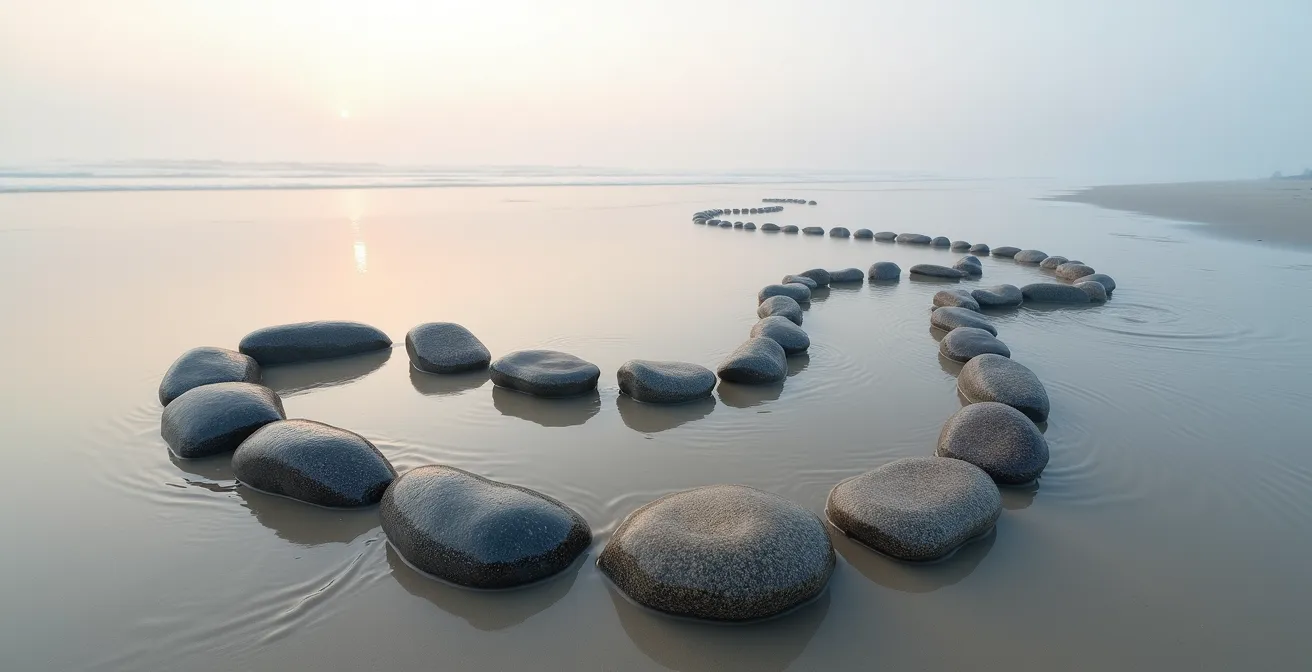 Abstract visualization of healthy gut motility waves