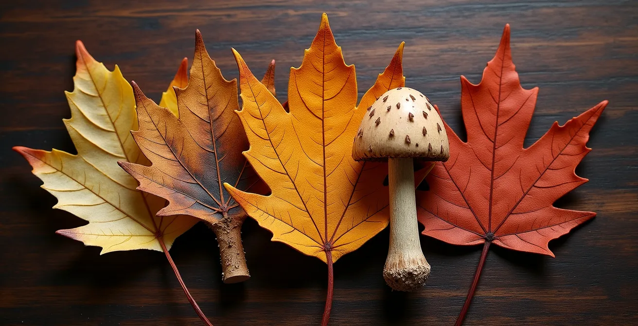 Macro view of aged plant leather surfaces showing unique wear patterns