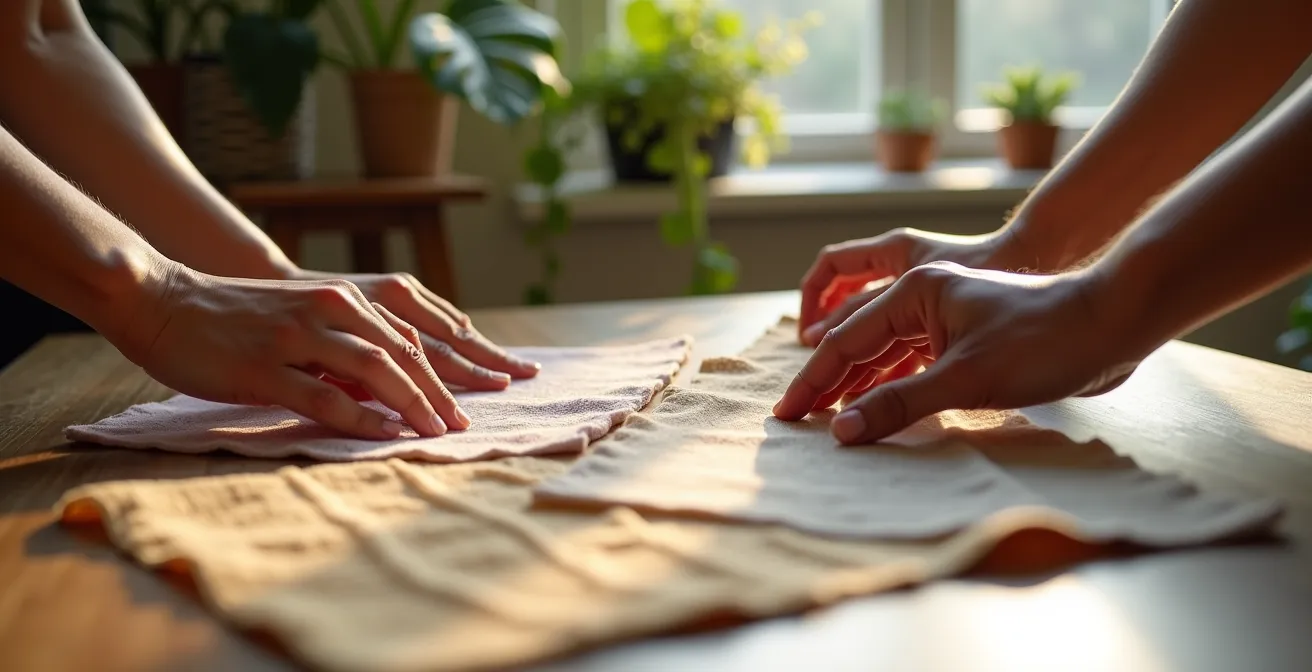 Textural comparison of sustainable vegan leather materials